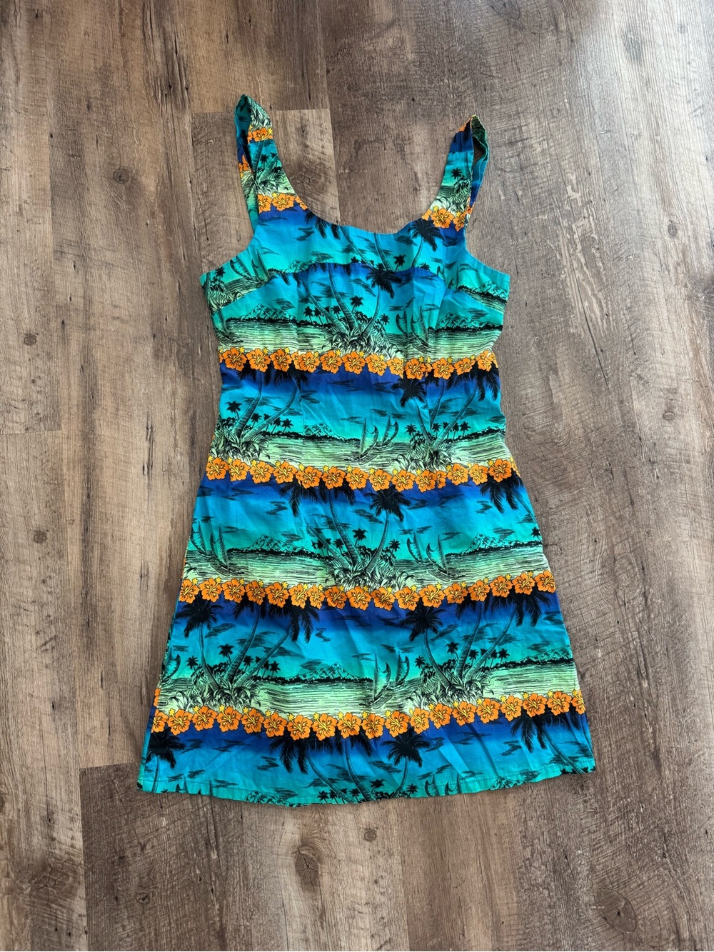 Tropical Mini Dress 100% cotton